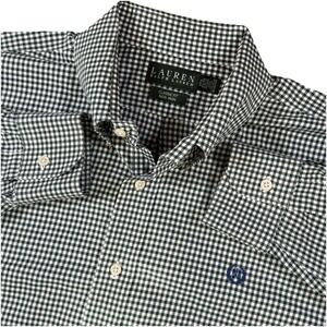 Lauren Ralph Lauren Dress Shirt Gingham Checkered‎ Classic Non Iron Shirt 17 1/2